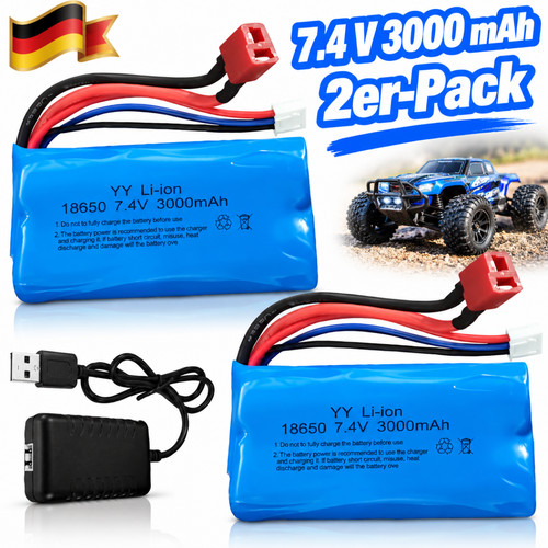 3000mah li ion akku - 7.4v, li-ion